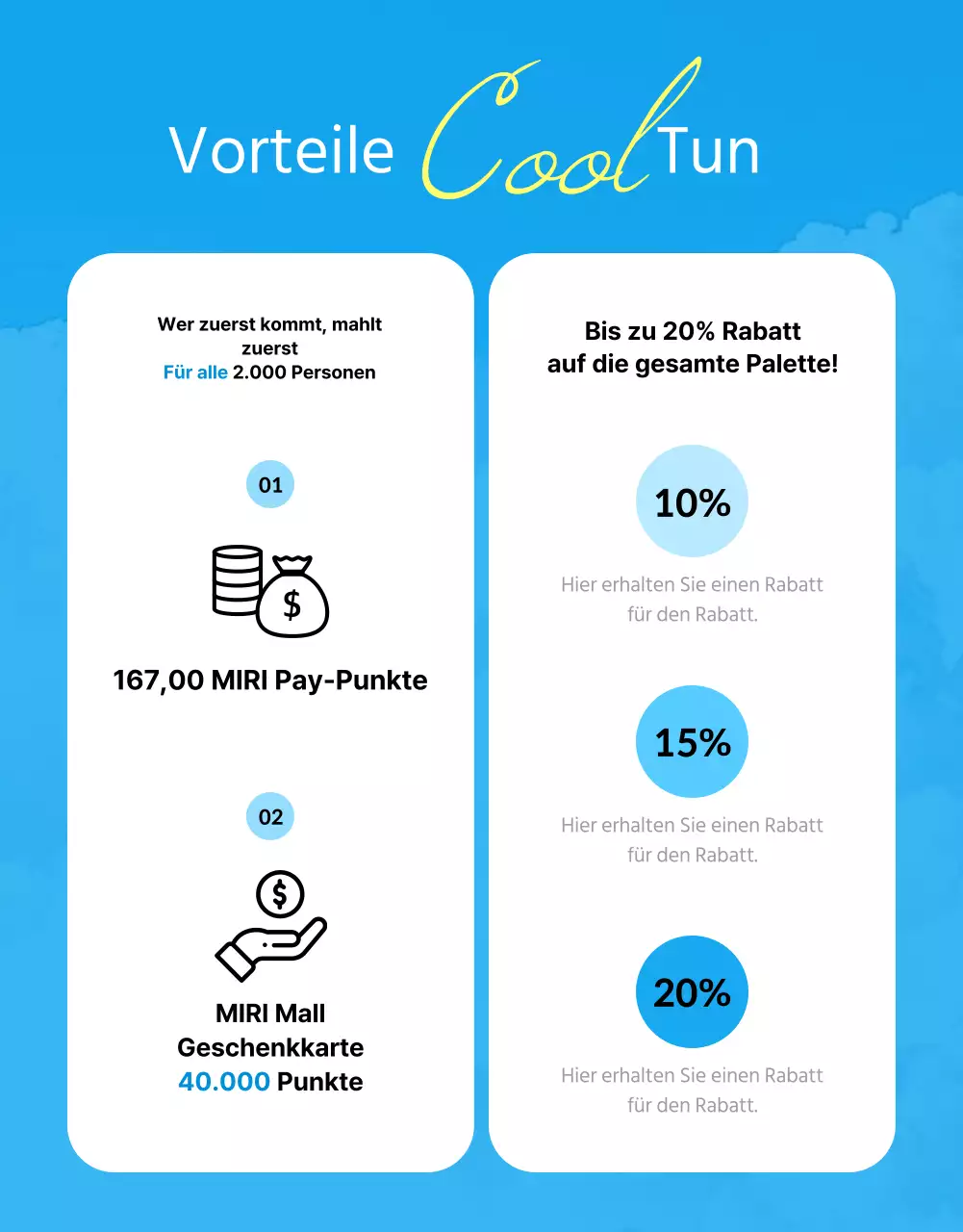 Sommerschlussverkaufsanzeige mit blauen und gelben Akzenten