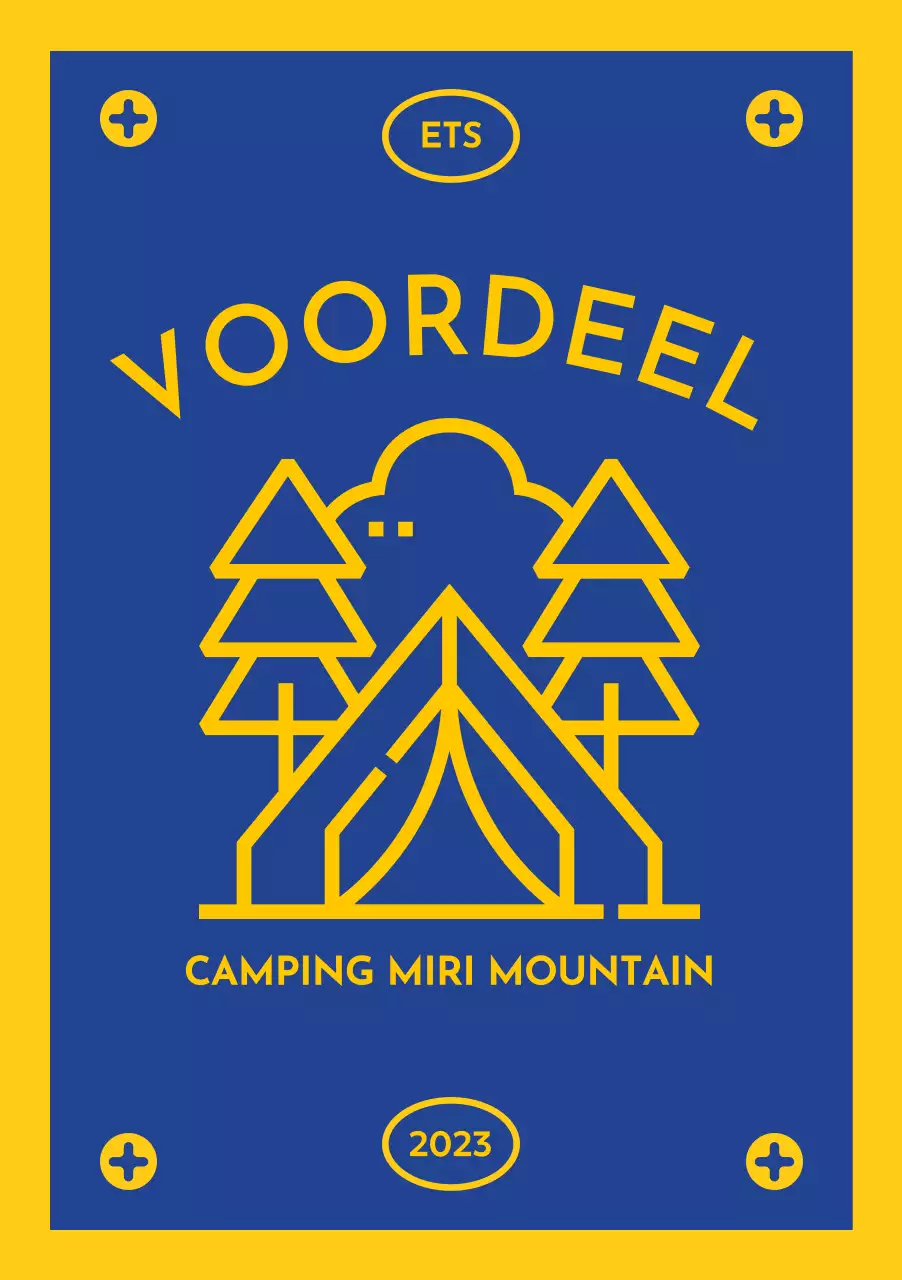 Ontwerp met een vlag-achtig campingpictogram