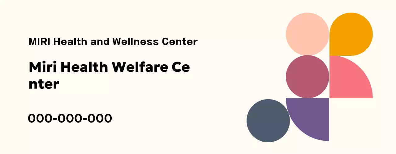 A simple health and wellness center with colorful shapes