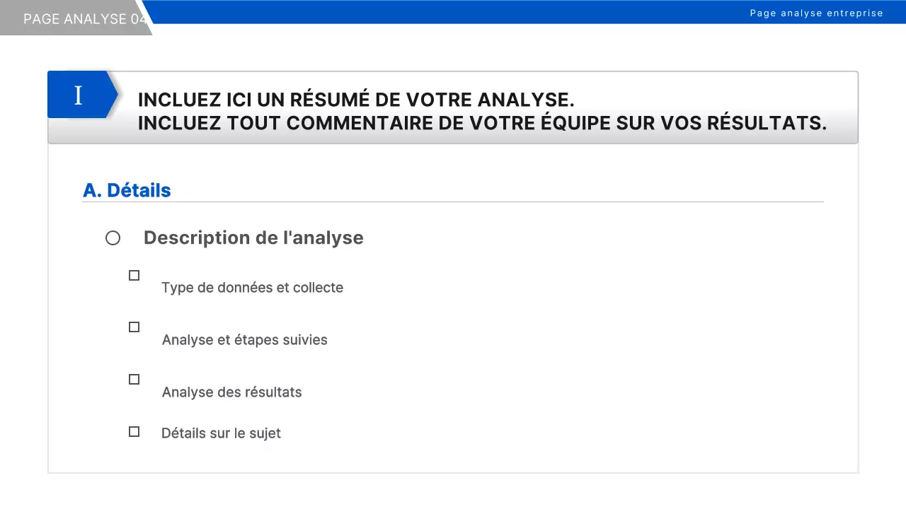 Un rapport simple sur la stratégie d'entreprise en bleu et noir