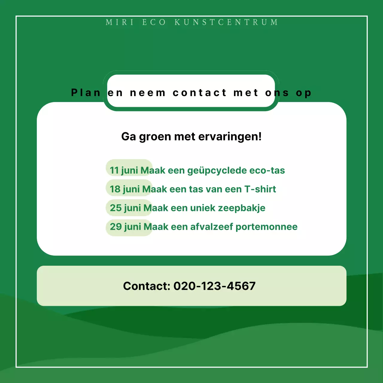 Groene, minimalistische upcycling-ervaringen bevorderen