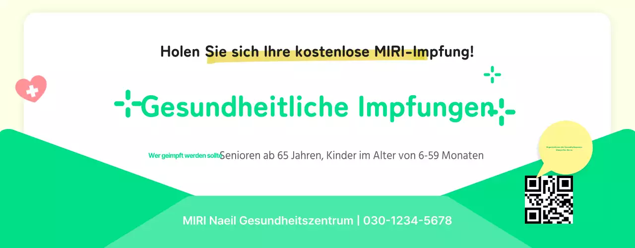 Gelbe und grüne Gesundheitsimpfungsmitteilungen