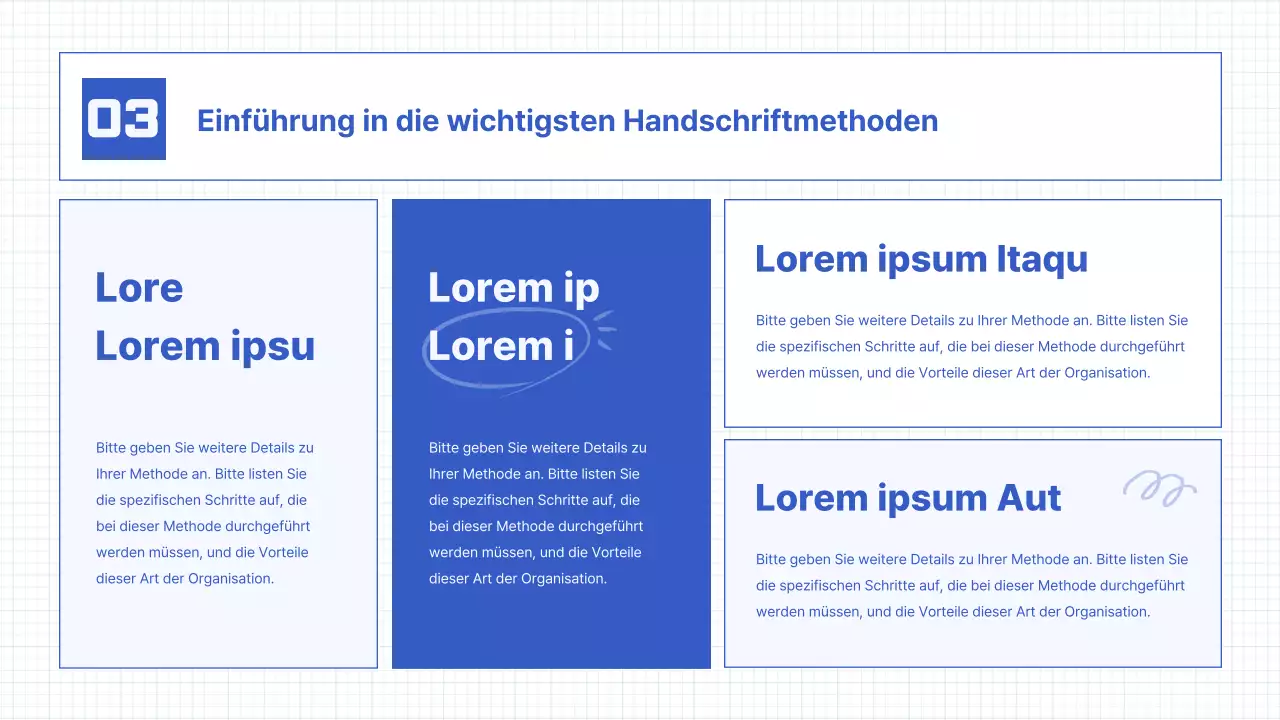 Einfache Handschriftelemente in Blau Unterrichtsressourcen