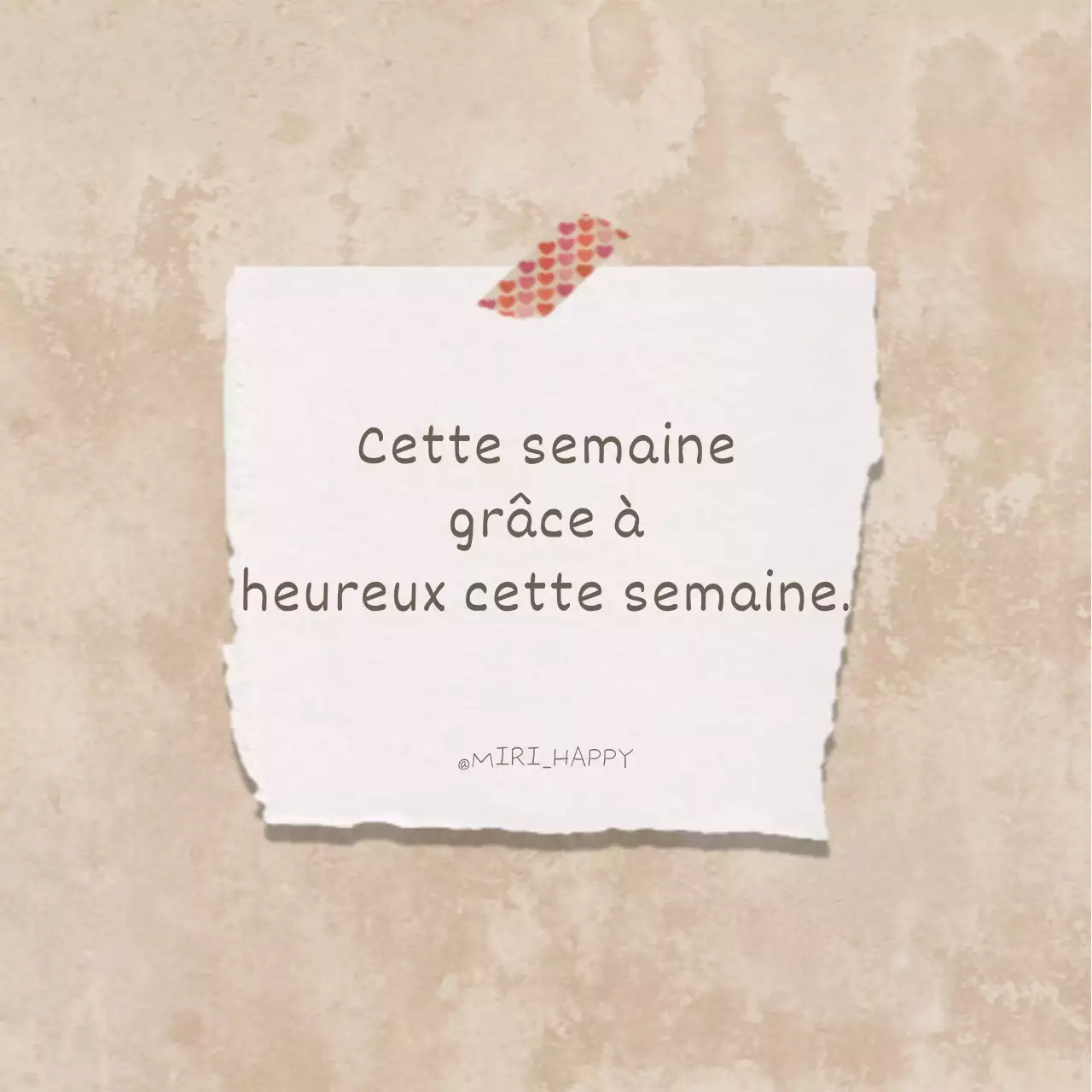 Un simple billet de gratitude en brun et blanc