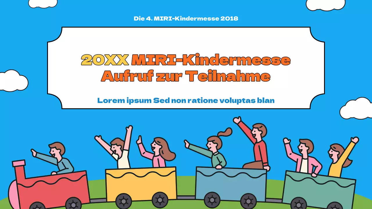 Werbung für die Yellow and Blue Kids Fair