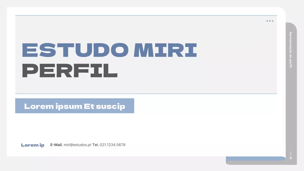 Um prospeto escolar simples em cinzento e azul
