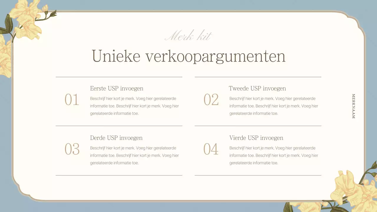 Een luxueus merkstatement in lichtblauw