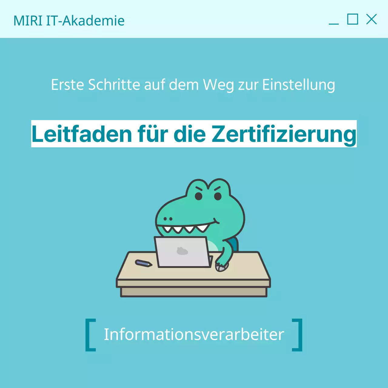 Werbung für trendige Zertifizierungskurse mit hellblauem Hintergrund