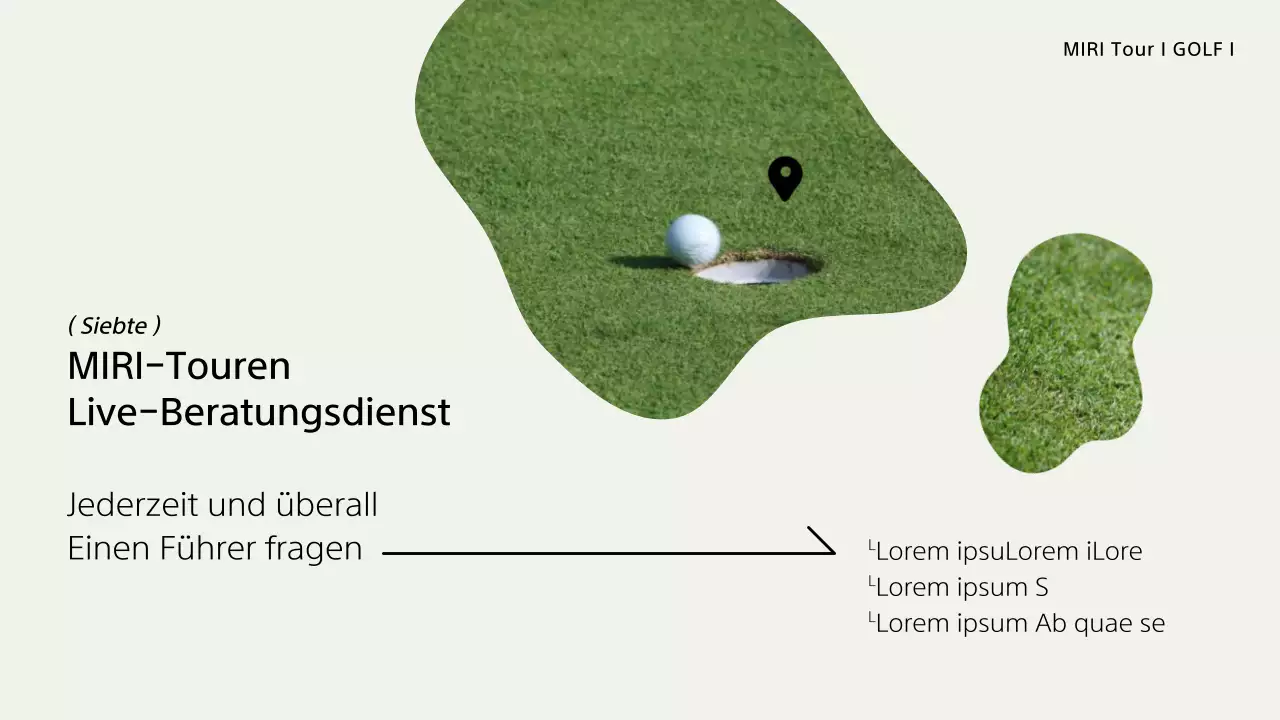 Ein moderner Golf-Reiseführer in Khaki und Elfenbein