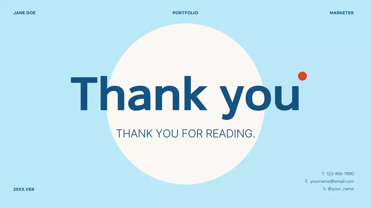 Trình bày tài liệu Blue Clean Portfolio