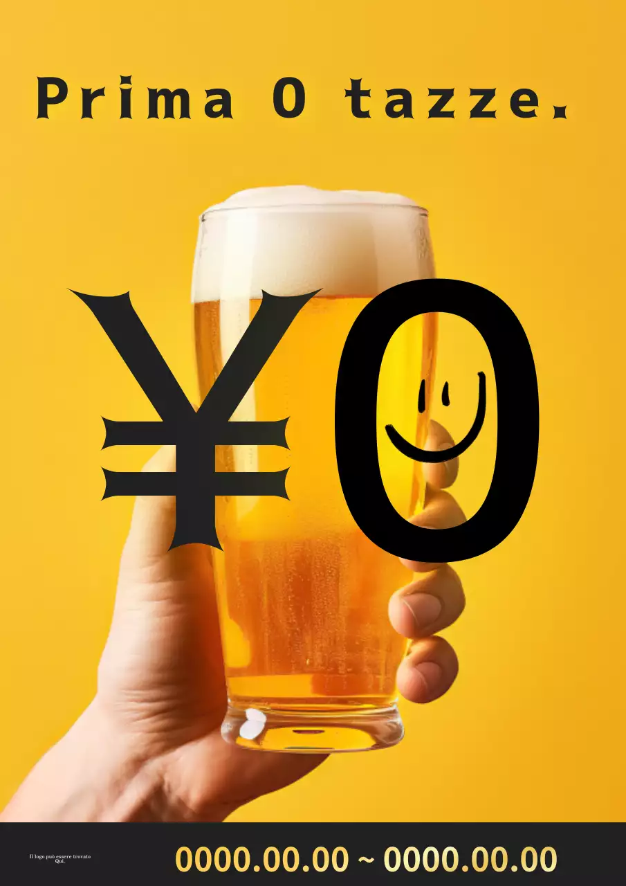 Una semplice pubblicità gialla per un pub