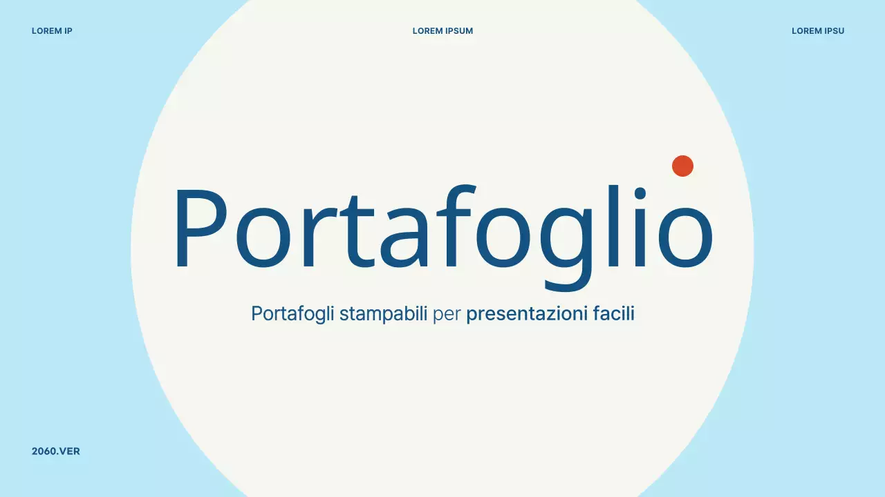 Un semplice portafoglio per marketer in azzurro