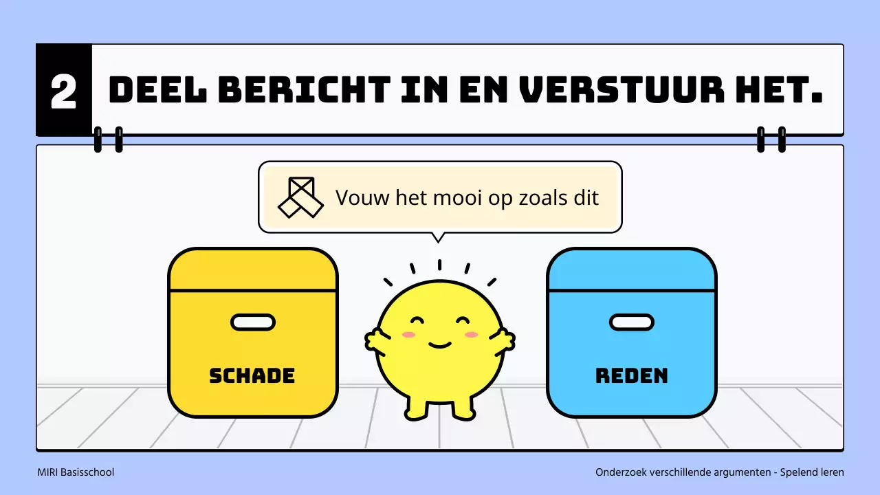 Eenvoudig basisschoolmateriaal voor taalvaardigheid in lichtblauw en geel