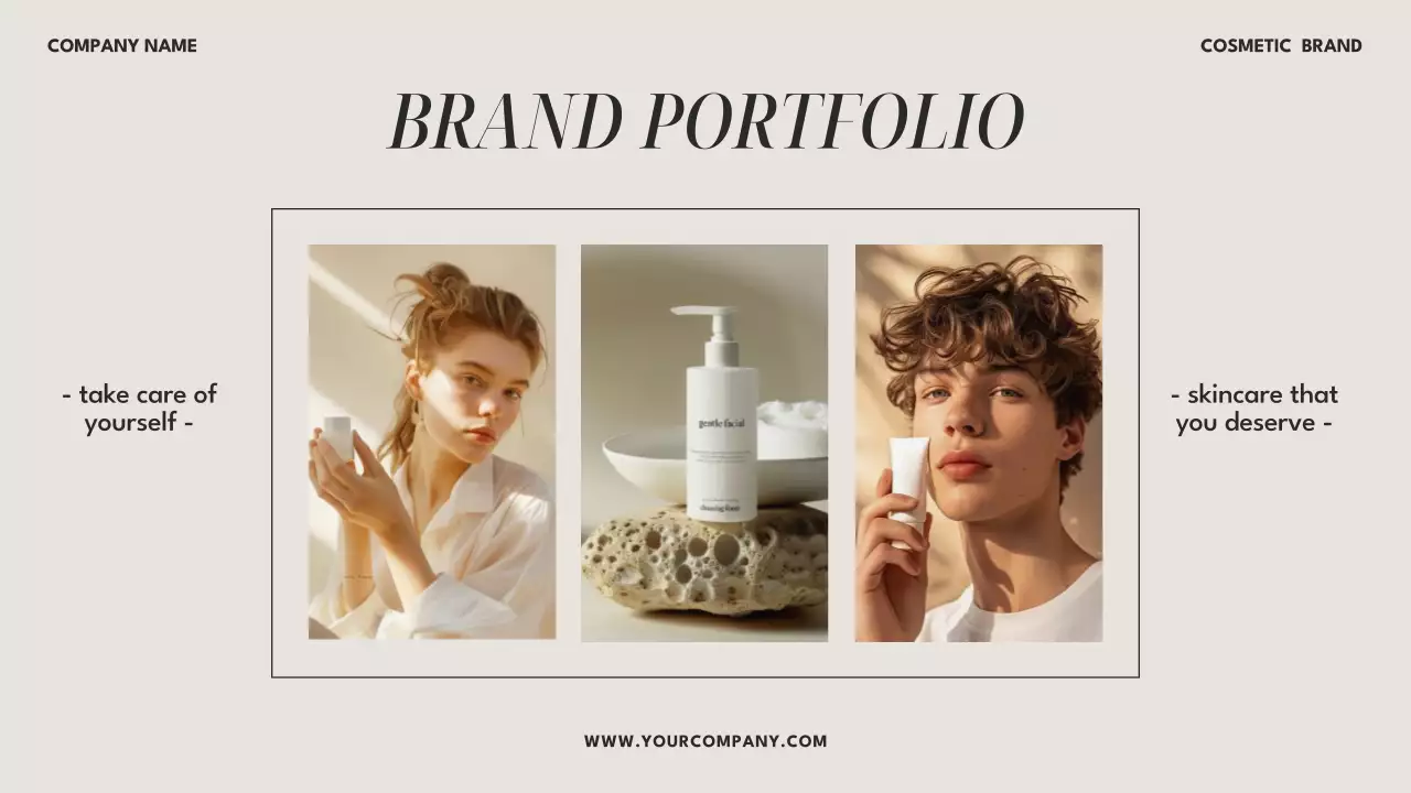 Beige Modern Cosmetic Presentation