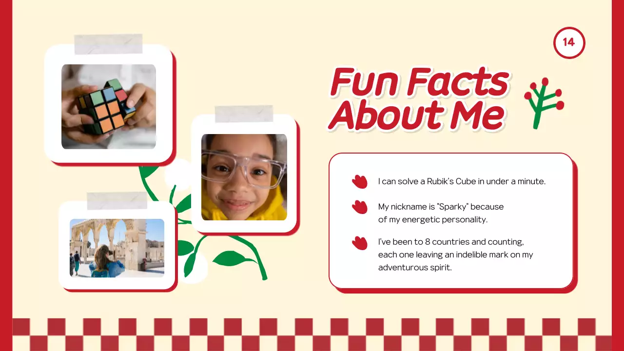 Red Trendy Personal Introduction Presentation