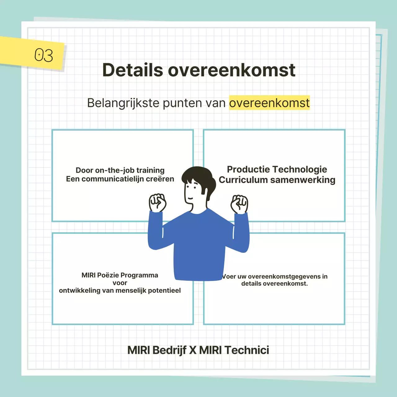Promoot een ceremonie voor een mintblauwe zakelijke overeenkomst