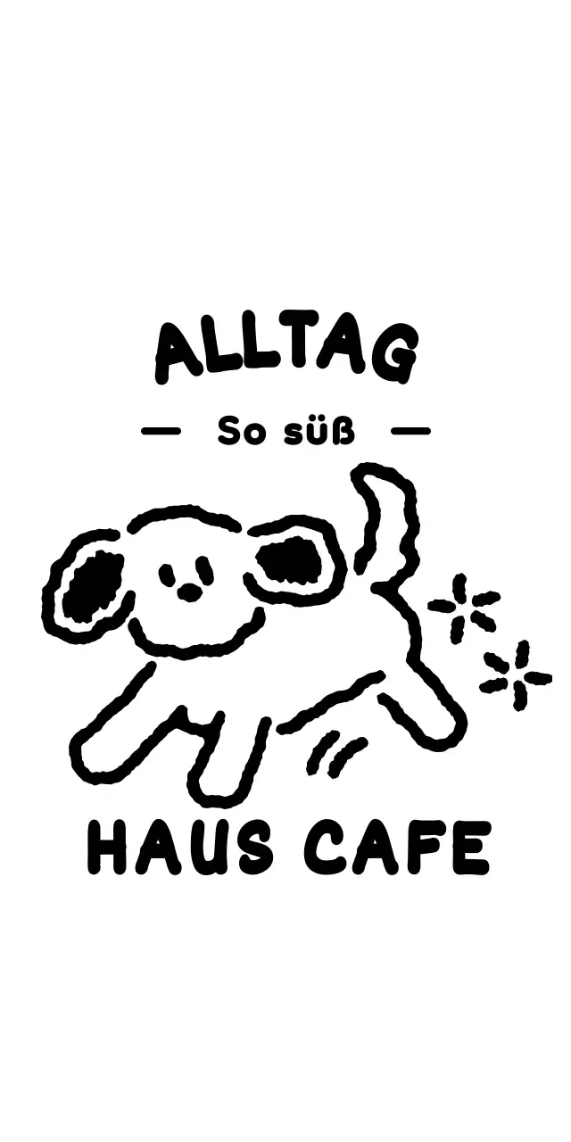 Logo mit einer niedlichen Welpenillustration