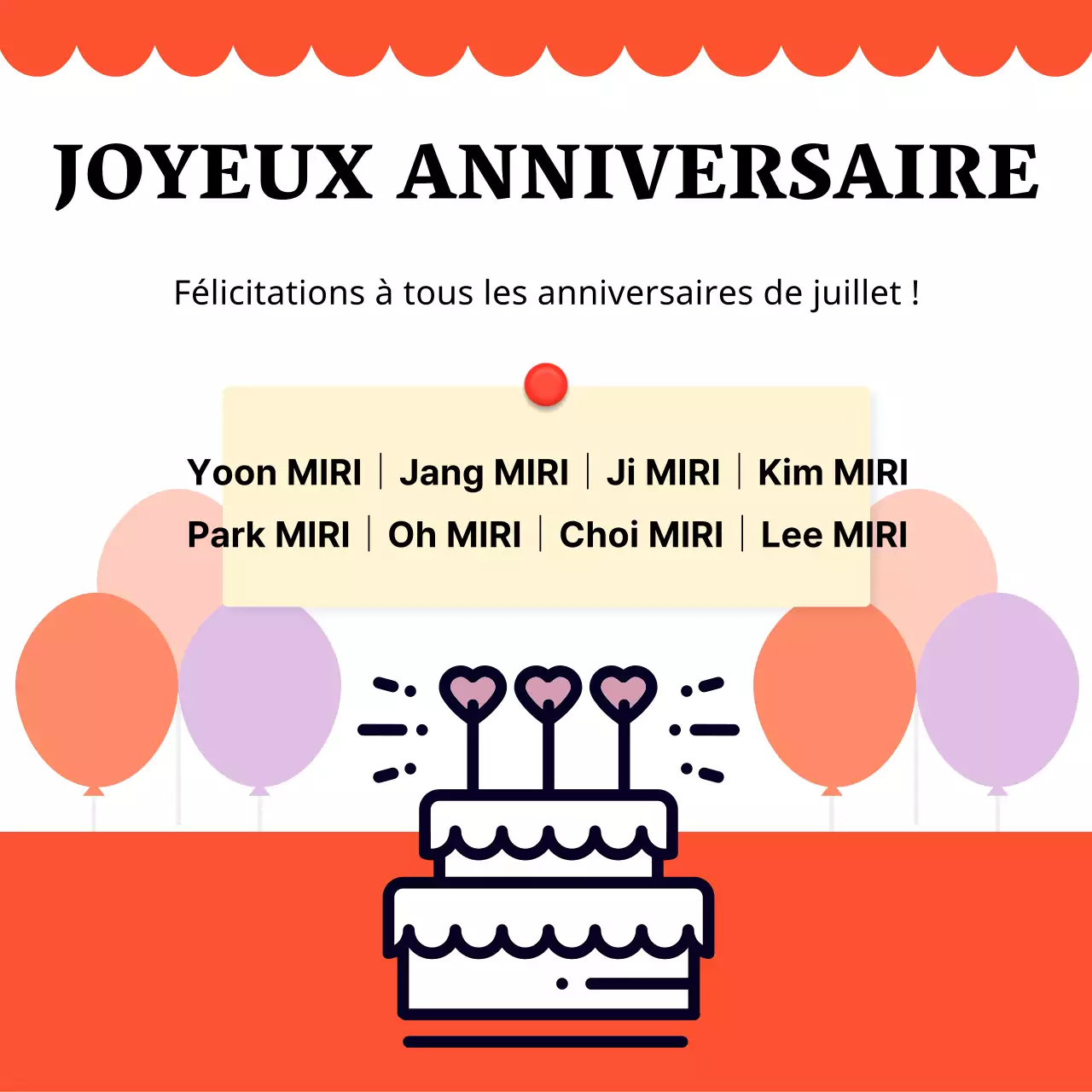 L'adorable annonce d'anniversaire de Red