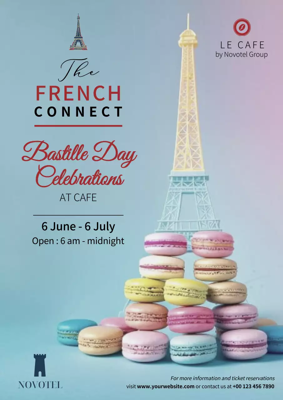 Blue Elegant Celebration Promotion Poster