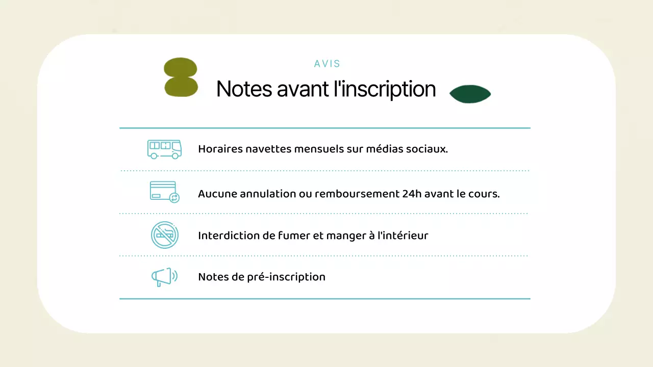 Un prospectus d'école d'art de style géométrique en ivoire et menthe.