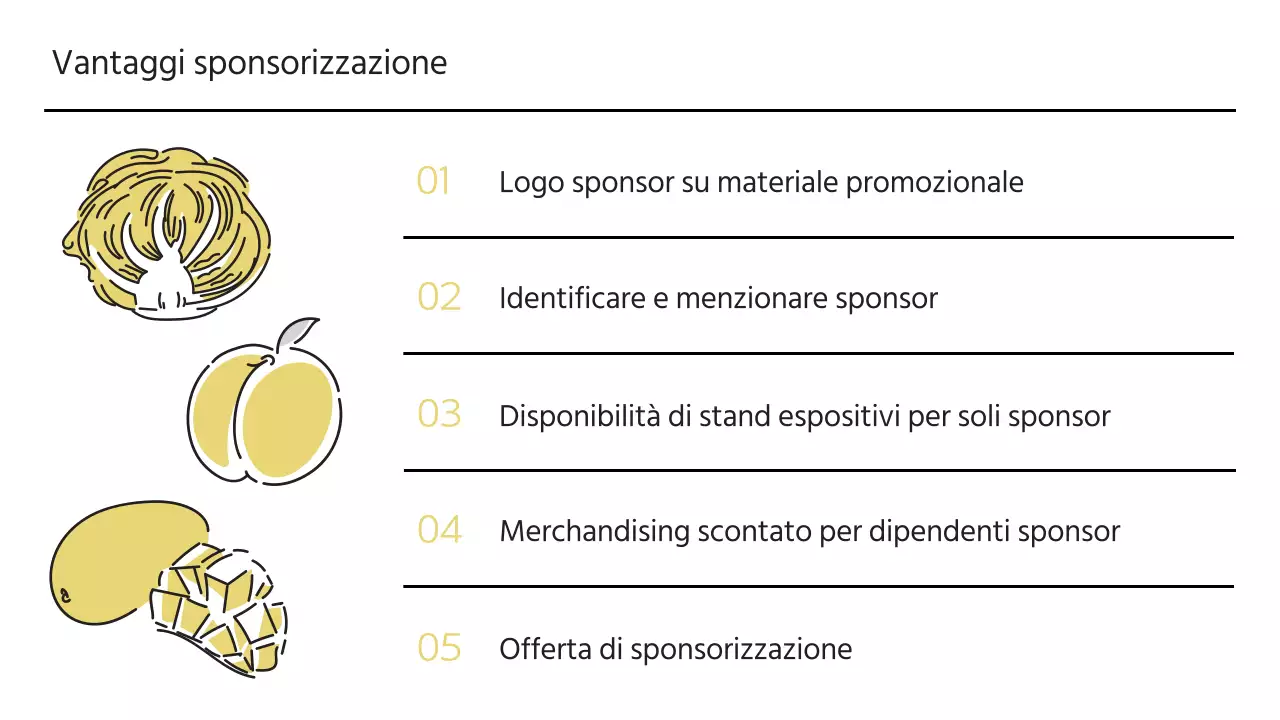 Proposta di sponsorizzazione di un festival locale in giallo