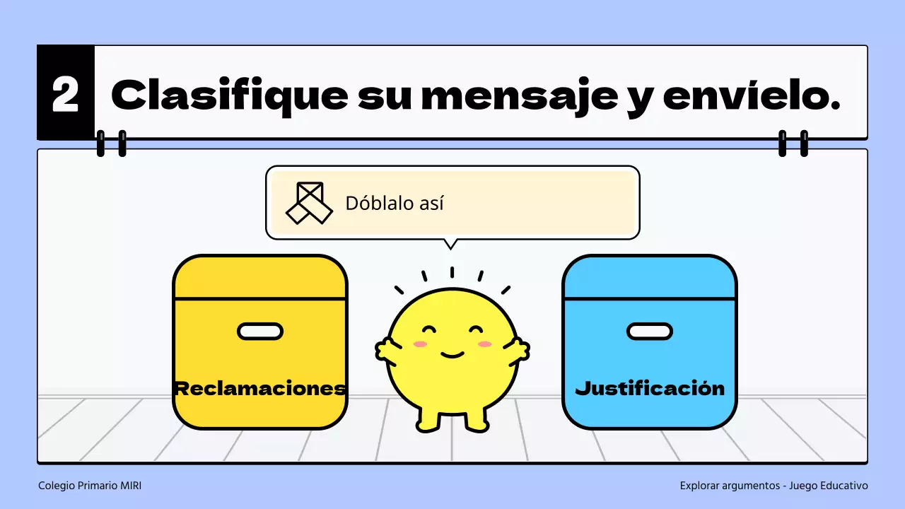 Material sencillo de lengua y literatura para primaria en azul claro y amarillo