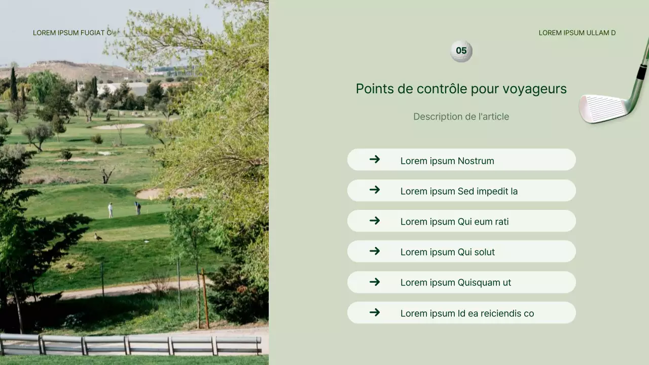 Un guide simple pour les vacances de golf vertes et jaunes