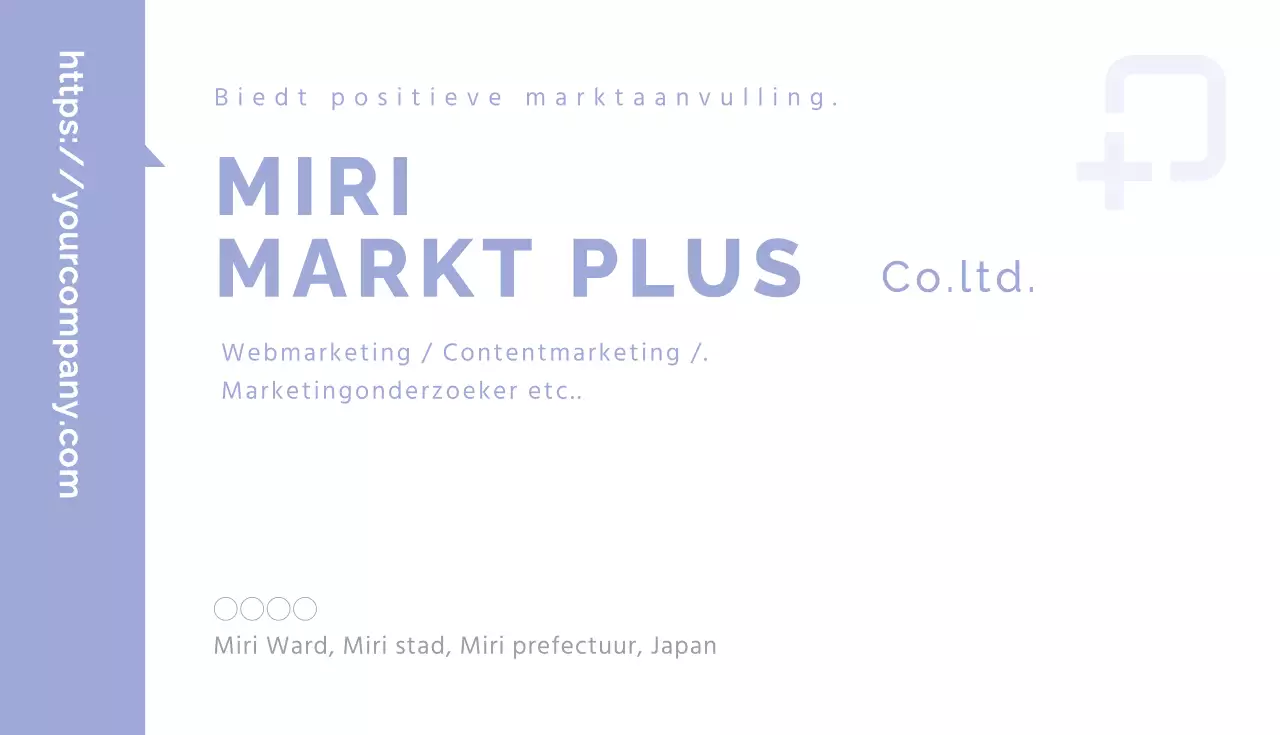 Basis visitekaartje voor accountmanager in wit en paars