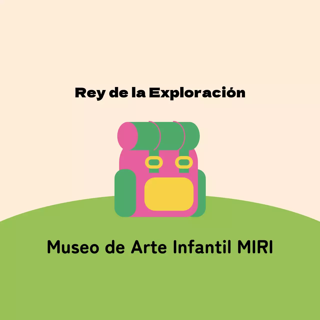 Diseño con una simpática ilustración de un bolso sobre hierba