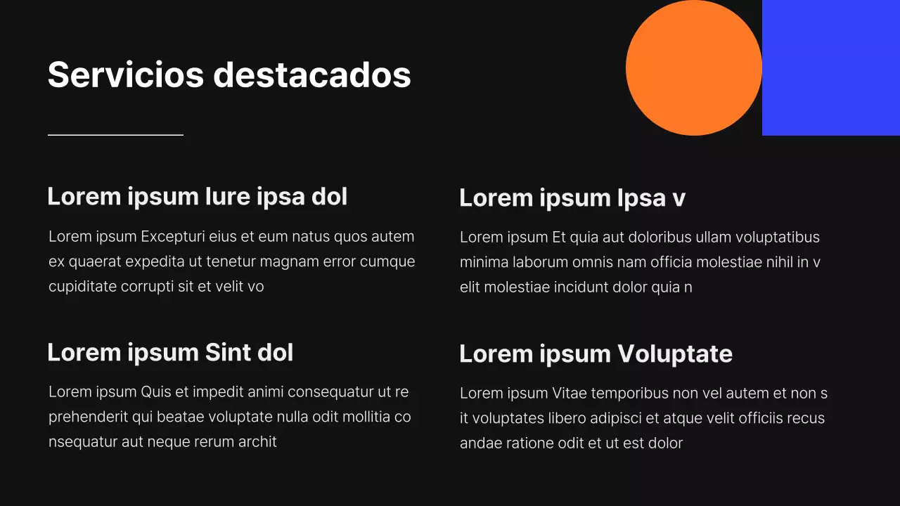 Moderna propuesta de servicio de cazatalentos en negro y azul