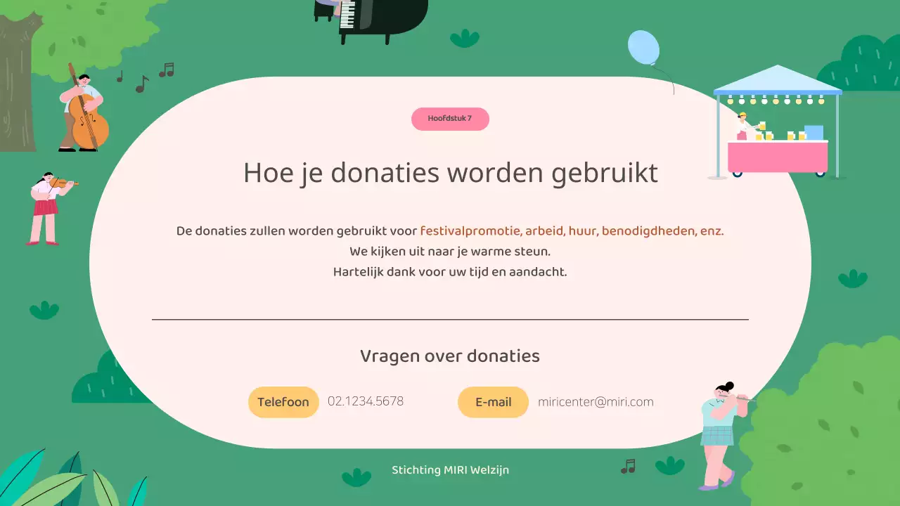 Groen en Roze Festival van de Hoop Sponsoring Voorstel