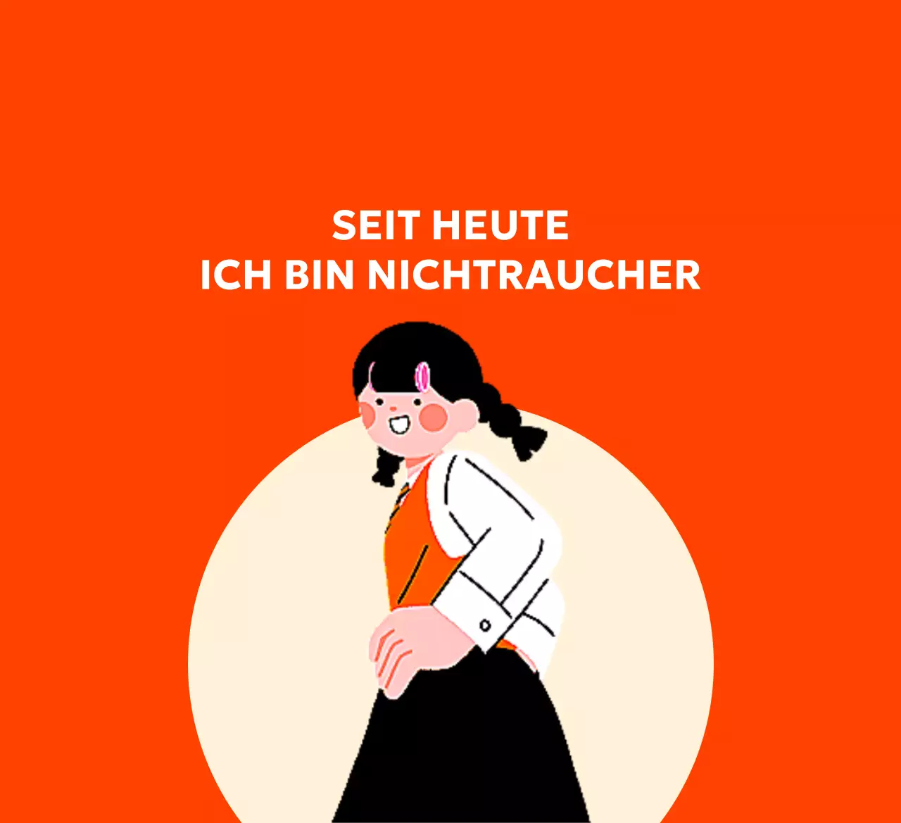 Rauchfreies Design mit niedlichen Schülerillustrationen