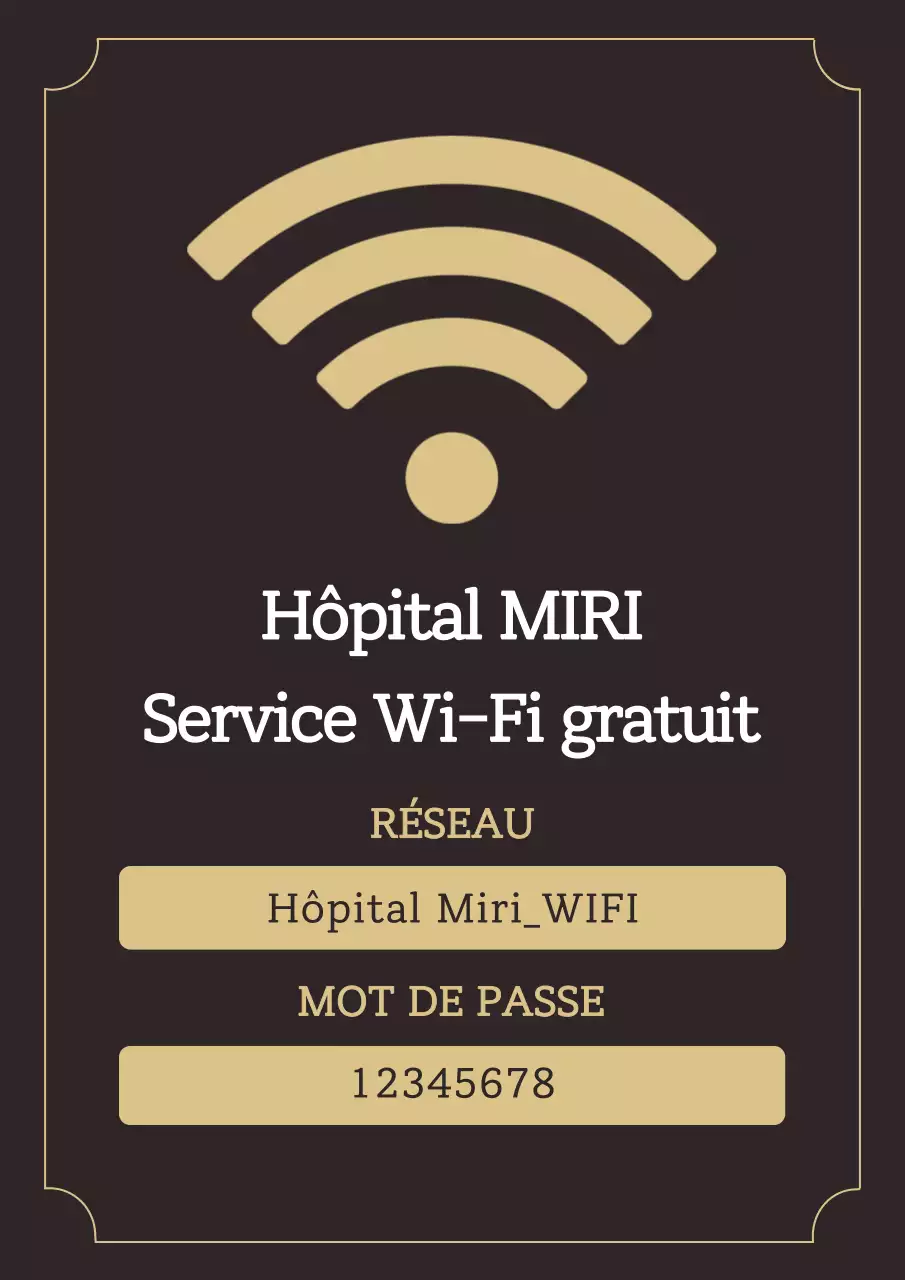 Brun, moderne et annonce de wifi gratuit