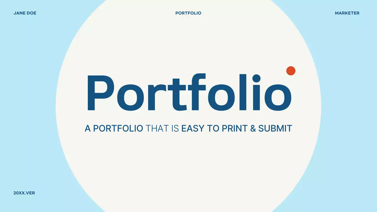 Blue Clean Portfolio Document Presentation