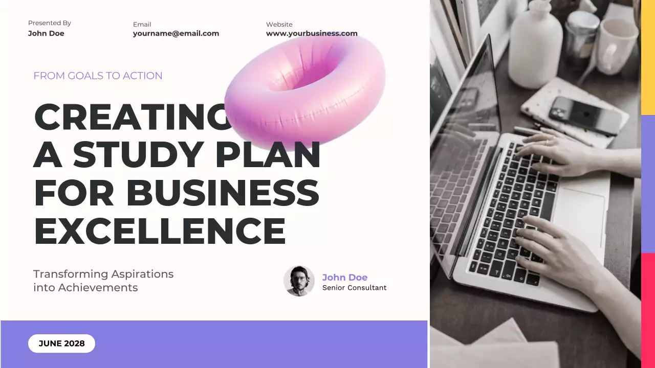 Purple Modern Business Guide Presentation