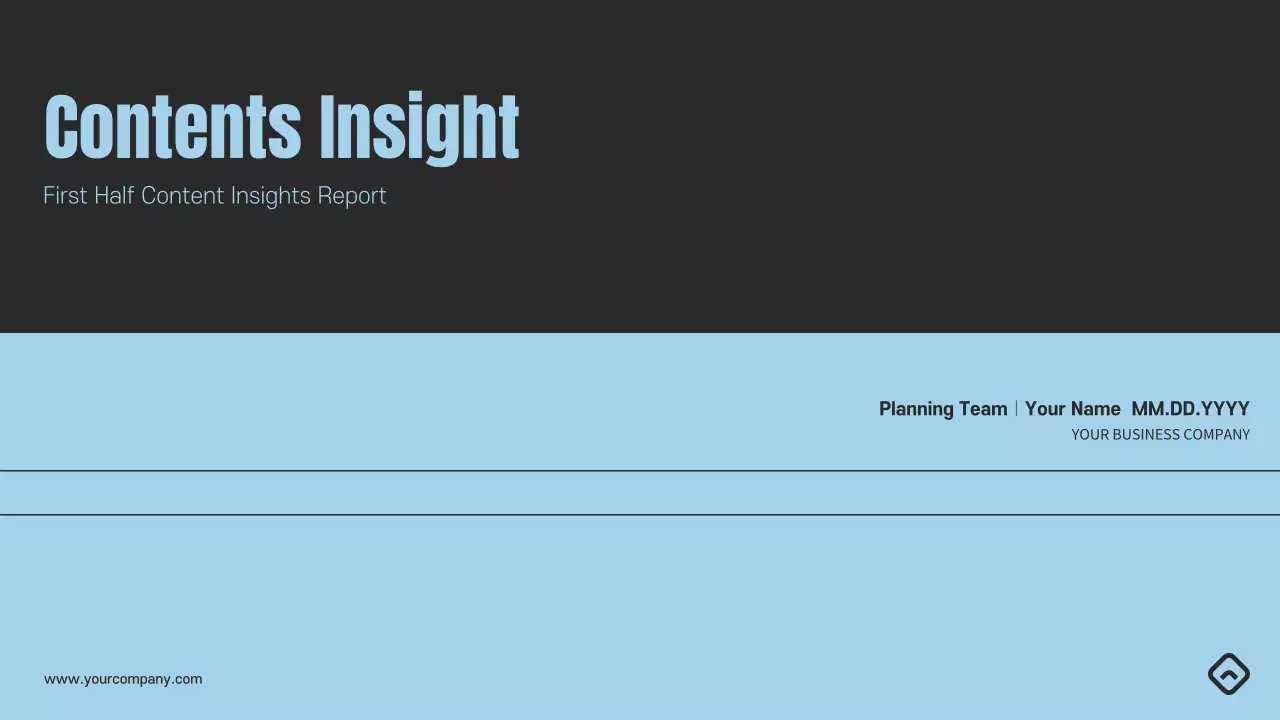 Blue Modern Content Report Presentation