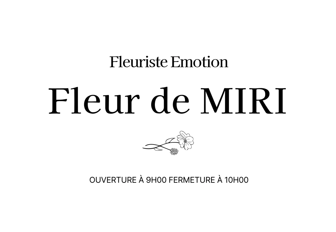 Illustration de l'enseigne d'un fleuriste avec une fleur sentimentale.