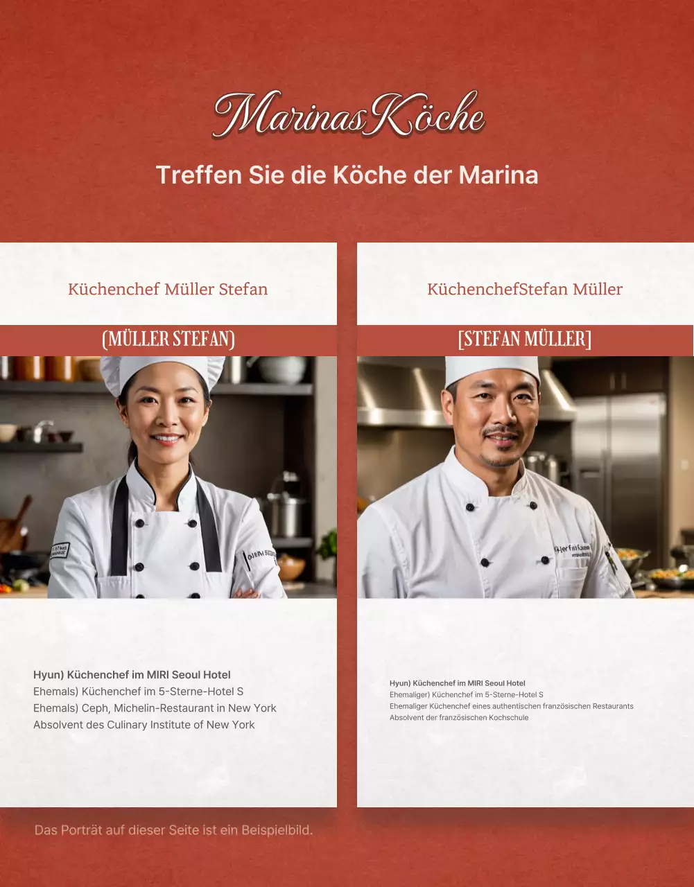 Klassische Hotelbuffets in Rot und Elfenbein Post