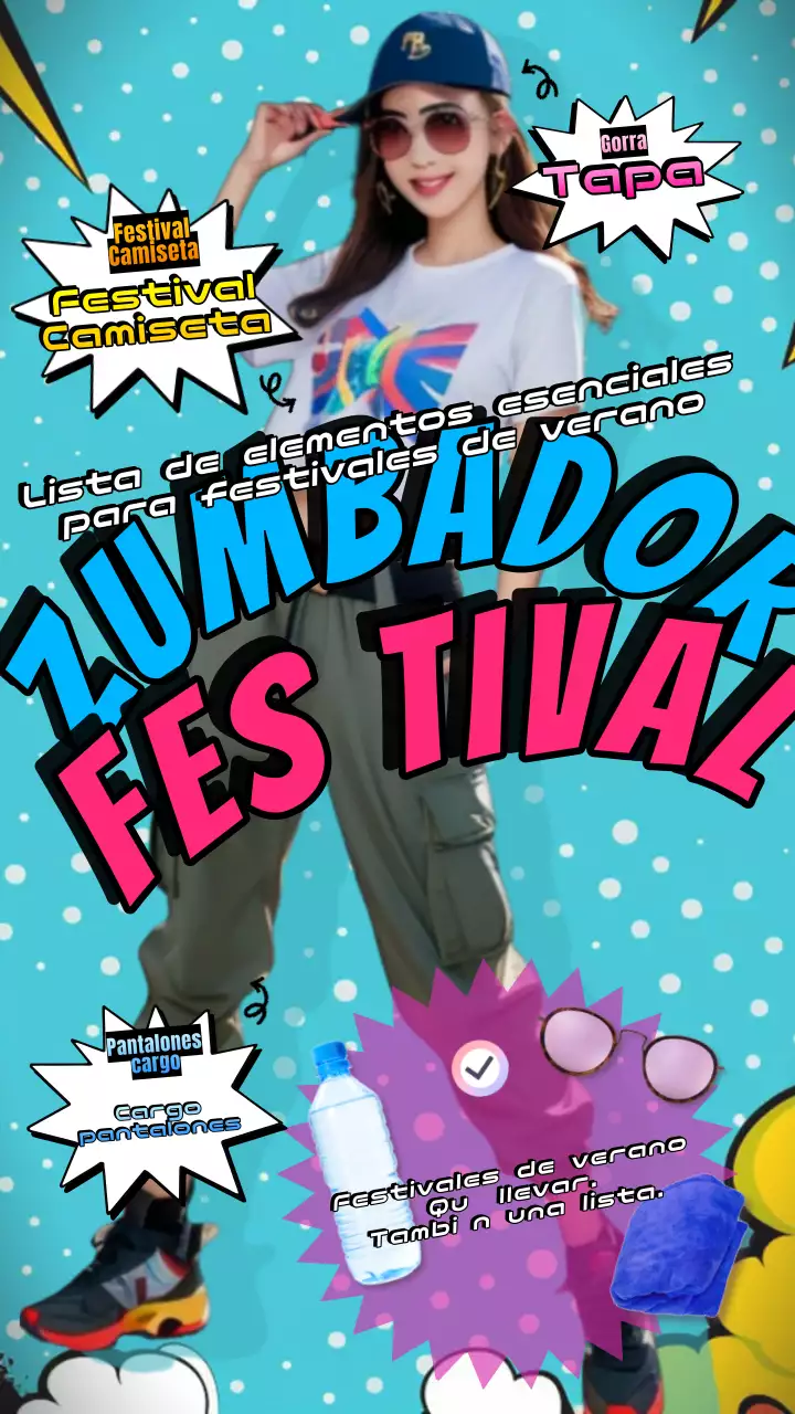 Qué ponerse y qué llevar a los festivales de verano para las publicaciones en las redes sociales que enfatizan el rosa y el azul.