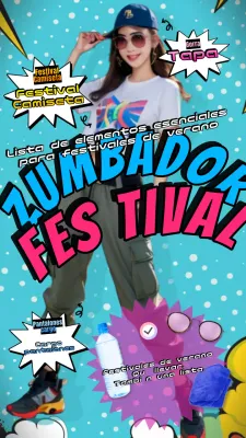 Qué ponerse y qué llevar a los festivales de verano para las publicaciones en las redes sociales que enfatizan el rosa y el azul.