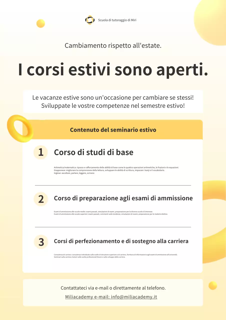 Pubblicità del campus aperto dell'Università di Papuhan in giallo e bianco