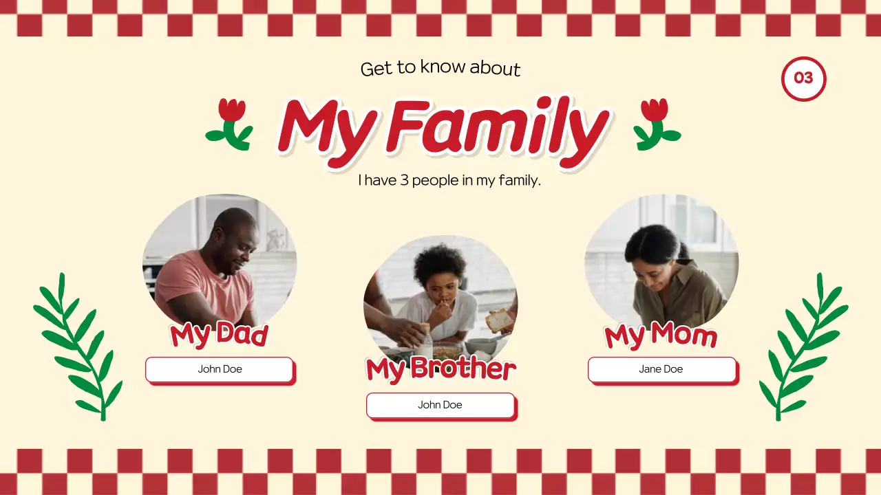 Red Trendy Personal Introduction Presentation