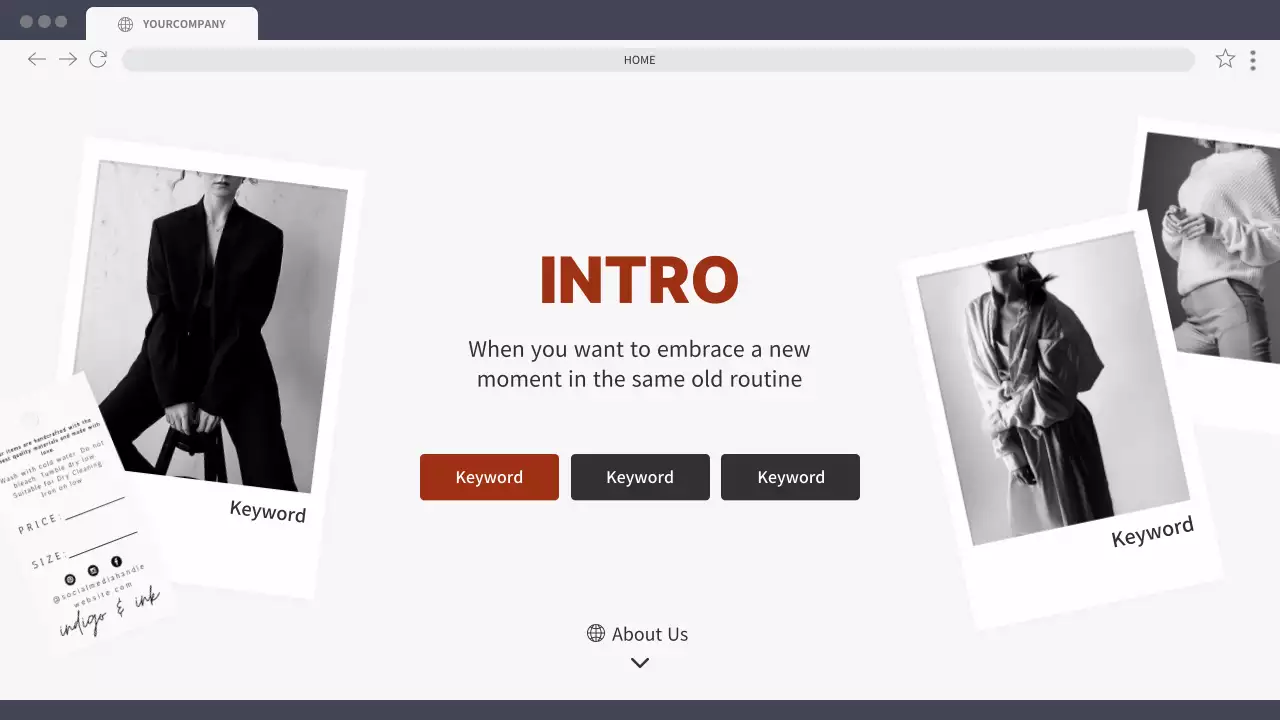 그레이 모던 패션 프로모션 프리젠테이션