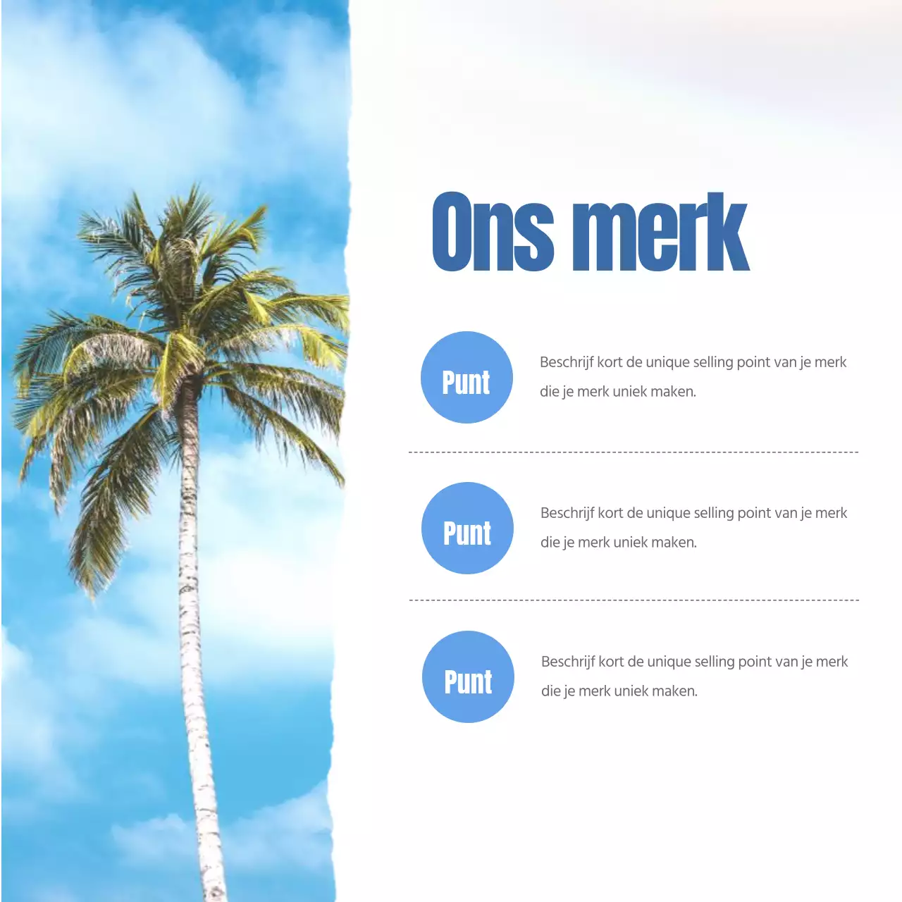 Eenvoudige zomermerkenmarketing in blauw