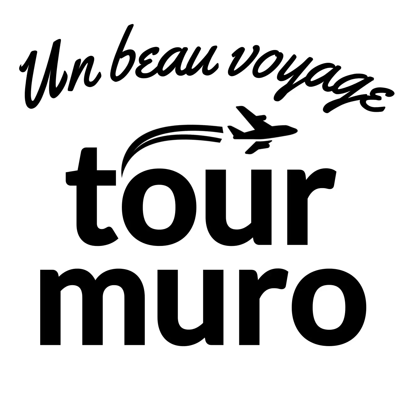 Pour les logos d'agences de voyage avec cursive et silhouettes d'avion