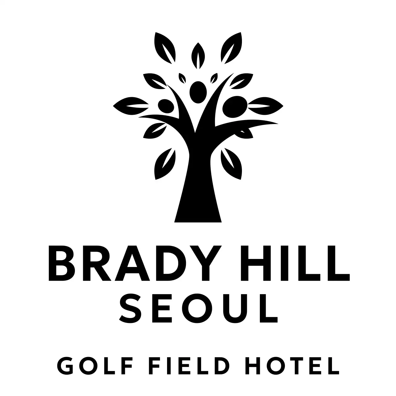 Hotel design with illustration of a tree with berries