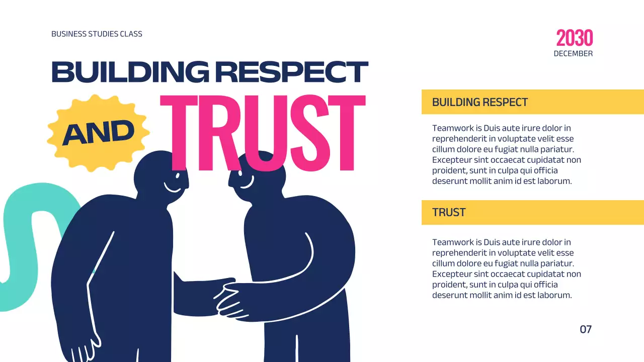 Blue Bold Teamwork Lecture Presentation