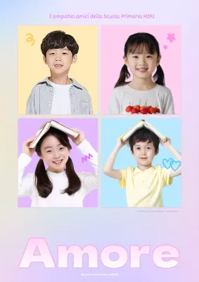 Pubblicare una foto di un simpatico quadruplo taglio rosa e malva