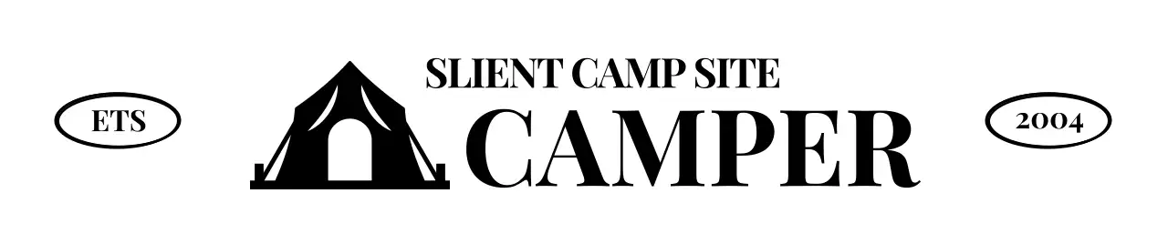 キャンプのイラストを活用したすっきりとしたデザイン