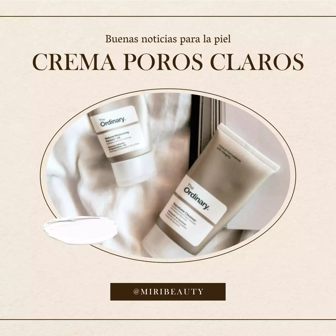 Cosméticos sencillos para el verano en beige y blanco post